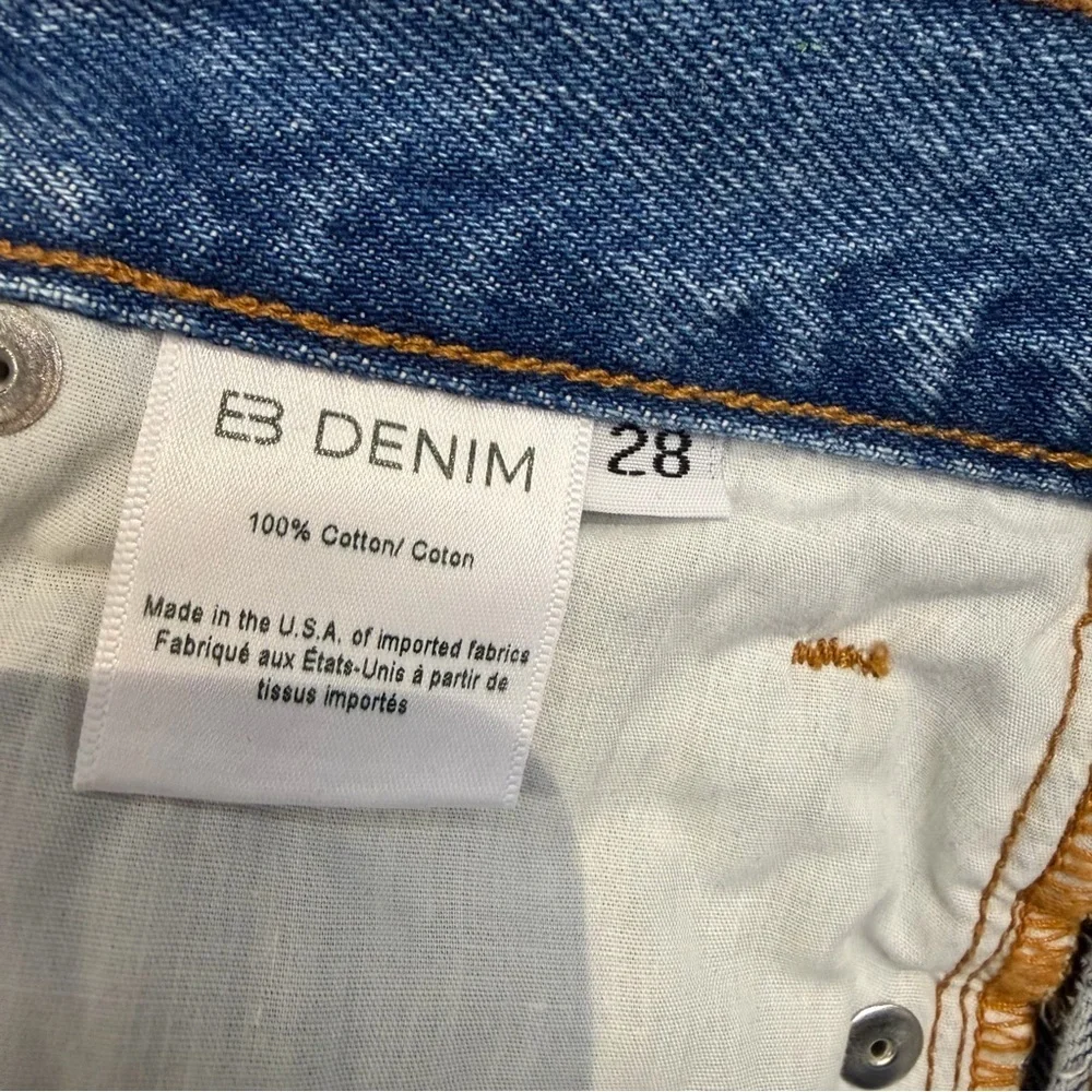 EB Denim jeans Unraveled Two Newport frayed high-rise straight-leg Flares 28
